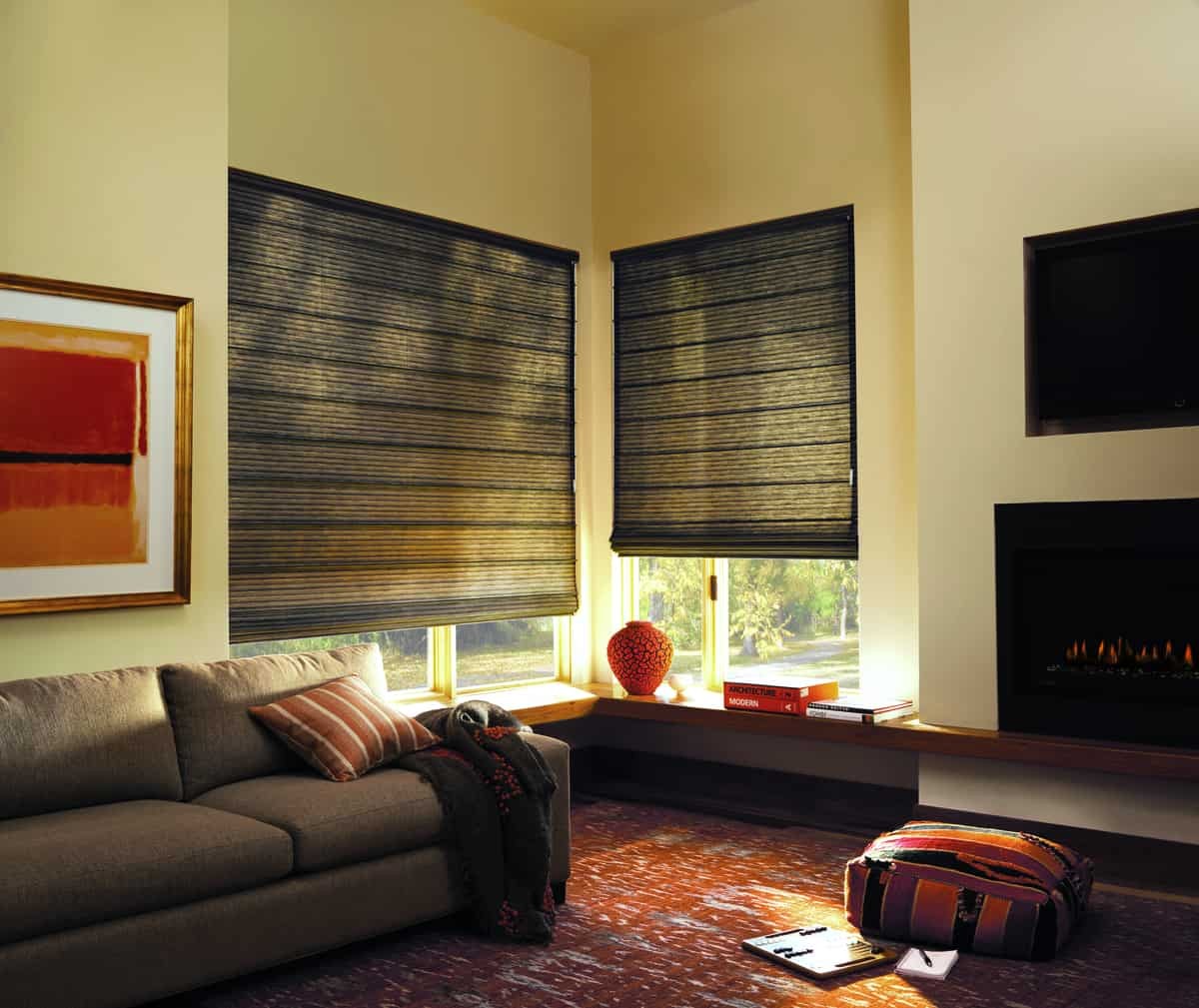 Design Studio™ Roman Shades near Hamilton, Virginia (VA) and other Hunter Douglas window treatments.